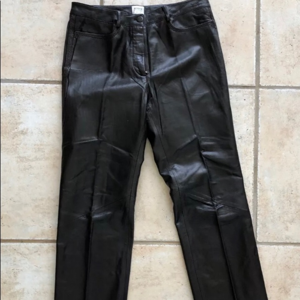 Armani Collezioni Women's Leather Pants, Size 8